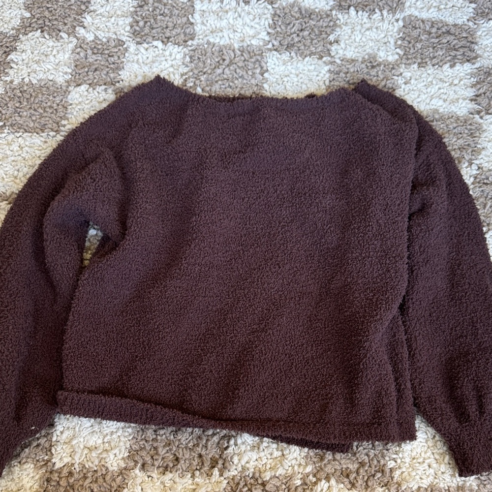 Amazon Women's Dark Brown Crew Neck Sweater